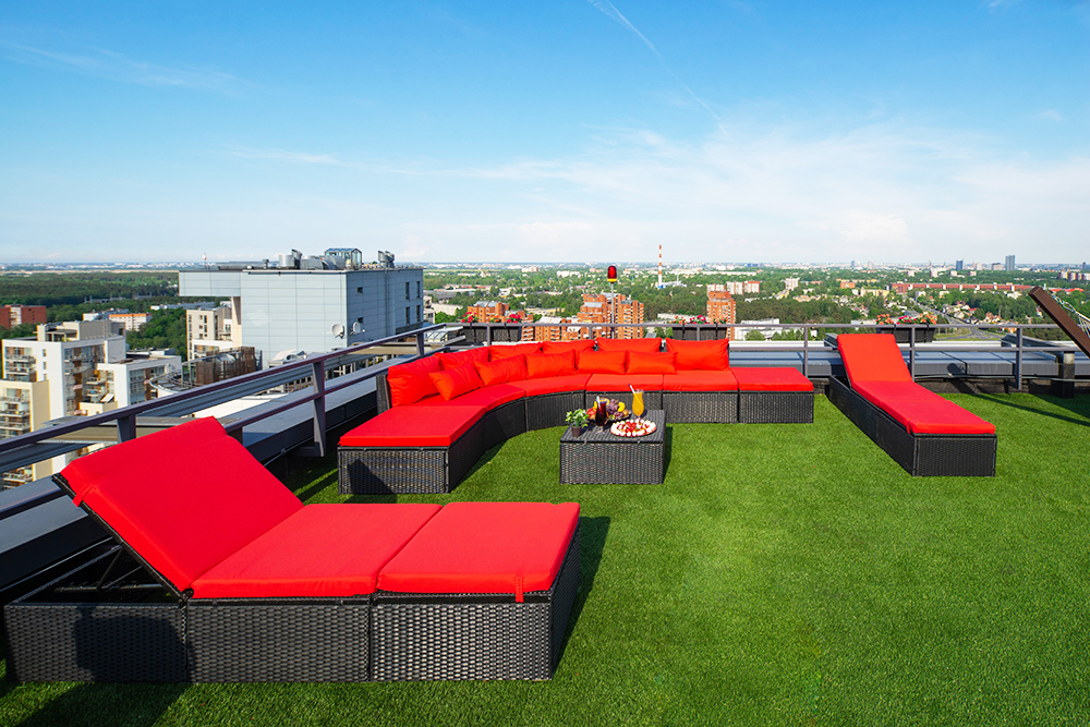 Rooftop Landscaping with Artificial Grass